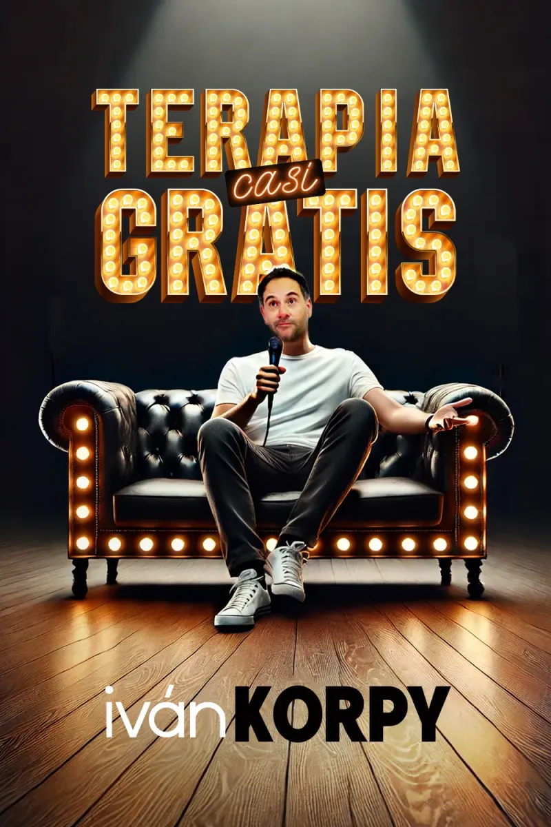 Cartel de la obra Terapia casi gratis en Teatro de las Aguas, Madrid