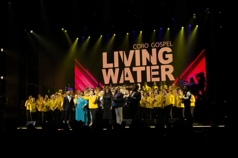 Cartel del concierto de Oh Madrid Happy Day - Gospel Living Water en Teatro Fernán Gómez, Madrid — viernes, 4 de diciembre de 2026