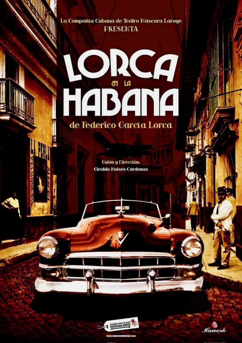 Cartel de la obra Lorca en La Habana en Teatro de las Aguas, Madrid