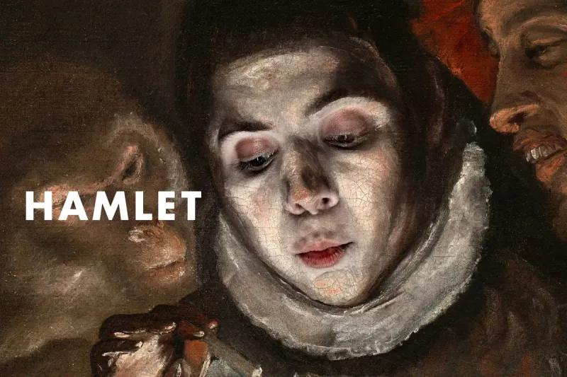 Cartel de la obra Hamlet (versión familiar) en Teatro de la Comedia, Madrid